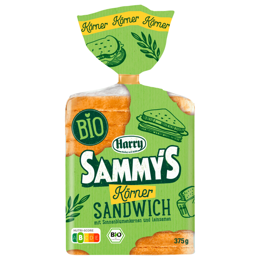 Harry Sammy's Bio Körner Sandwich 375g